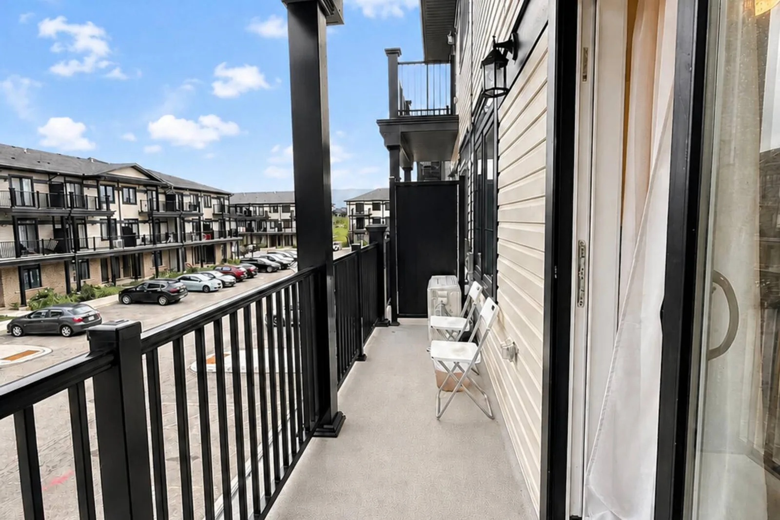 Exterior of the townhome showing the private entrance