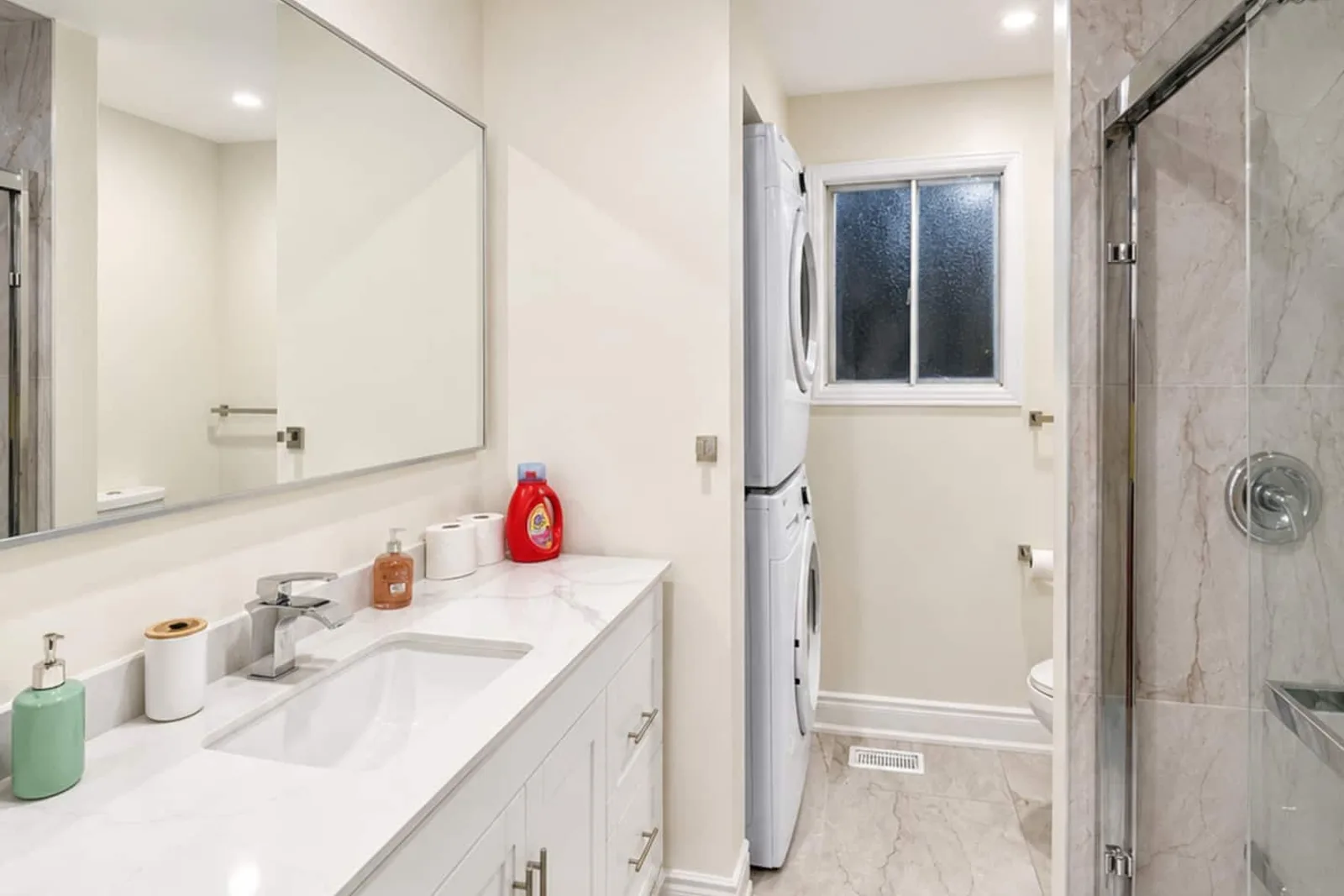 Full bathroom with a bathtub